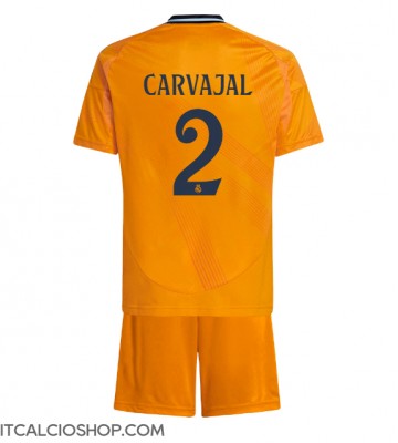 Real Madrid Daniel Carvajal #2 Seconda Maglia Bambino 2024-25 Manica Corta (+ Pantaloni corti)